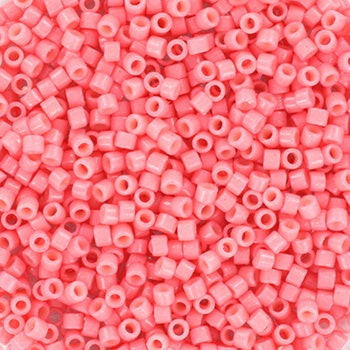 Miyuki Delica beads duracoat opaque guava, 5g 11/0 DB2115, cylindrical beads, light pink Miyuki, DB 2115, Delica opaque pink