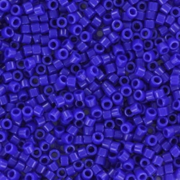 Miyuki Delica beads opaque cobalt blue, 5g 11/0 DB726, cylindrical beads, size, dark blue Miyuki, color DB0726, royal blue