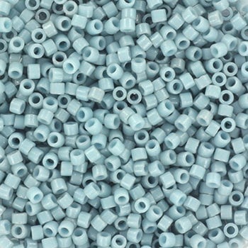 Miyuki Delica beads duracoat opaque moody blue, 5g 11/0 DB2129, cylindrical beads, light blue Miyuki, DB 2129, Delica opaque blue