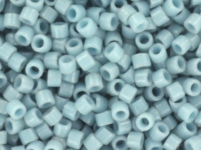 Miyuki Delica beads duracoat opaque moody blue, 5g 11/0 DB2129, cylindrical beads, light blue Miyuki, DB 2129, Delica opaque blue