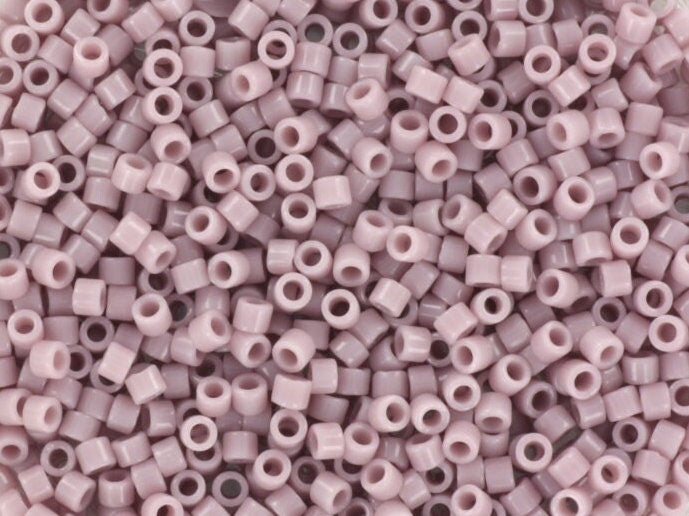 Miyuki Delica beads opaque mauve, 5g 11/0 DB728, cylindrical beads, violet Miyuki, color DB0728, Miyuki Delica purple