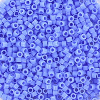 Miyuki Delica beads opaque periwinkle, 5g 11/0 color DB 730, cylindrical beads, Miyuki opaque blue DB730