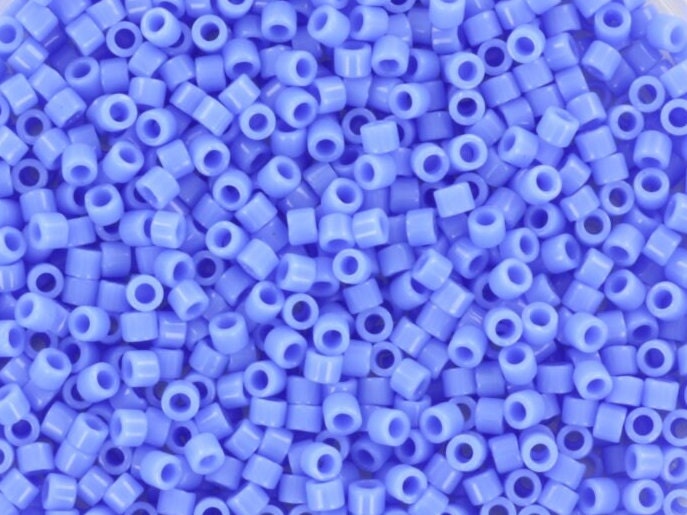 Miyuki Delica beads opaque periwinkle, 5g 11/0 color DB 730, cylindrical beads, Miyuki opaque blue DB730