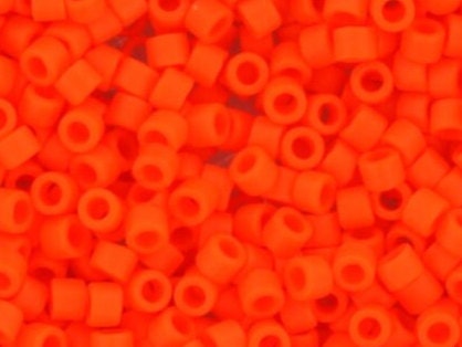 Miyuki Delica beads opaque matte orange, size 11/0 color DB 752, Japanese beads, cylindrical beads, Miyuki DB752