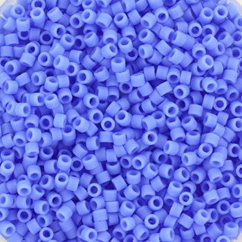 Miyuki Delica beads opaque matte periwinkle, size 11/0 color DB 760, Japanese beads, cylindrical beads, Miyuki DB760, Miyuk delica blue