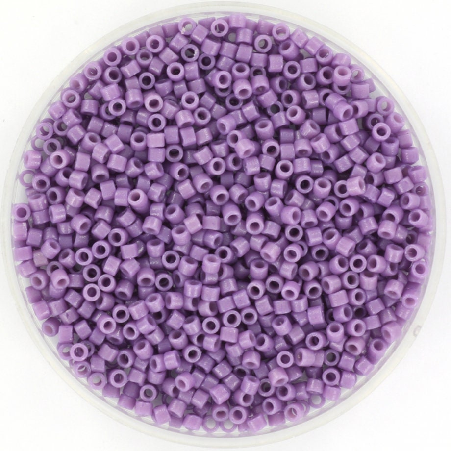 Miyuki Delica beads duracoat opaque dark orchid, 5g 11/0 DB2139, cylindrical beads, dark purple Miyuki, DB 2139, Delica opaque violet