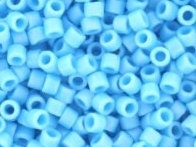 Miyuki Delica beads opaque matte ab turquoise blue, size 11/0 color DB 879, Japanese beads, cylindrical beads, Miyuki DB879, Miyuk blue