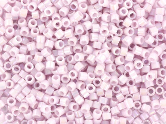 Miyuki Delica beads opaque ab pale rose, size 11/0, color DB 1504, cylindrical beads, japanese beads, Miyuki opaque pink DB1504, pastel pink