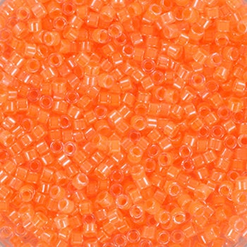 Miyuki Delica beads luminous creamsicle, 5g 11/0 color DB 2033, cylindrical beads, Miyuki orange beads, Miyuki neon orange