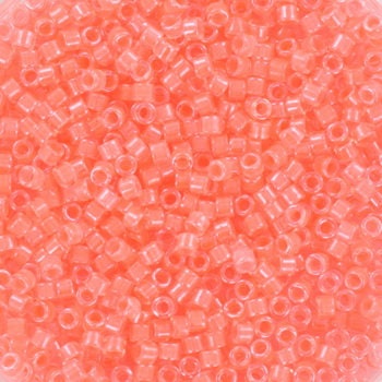 Miyuki Delica beads luminous flamingo, 5g 11/0 color DB 2034, cylindrical beads, Miyuki pink beads, Miyuki neon orange