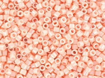 Miyuki Delica beads opaque ceylon light salmon, 5g 11/0 DB1533, cylindrical beads, light pink Miyuki, color DB 1533, pastel pink