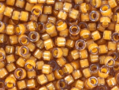 Miyuki Delica beads luminous almond, 5g 11/0 color DB 2043, cylindrical beads, Miyuki orange beads, Miyuki light brown