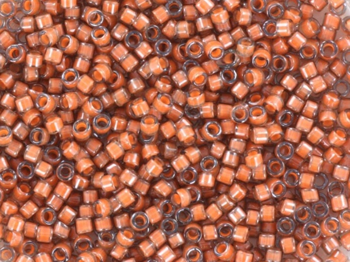 Miyuki Delica beads luminous guava, 5g 11/0 color DB 2044, cylindrical beads, Miyuki pink beads, Miyuki light pink