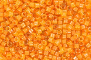 Miyuki Delica beads luminous mango, 5g 11/0 color DB 2045, cylindrical beads, Miyuki orange beads, Miyuki light orange, dark yellow