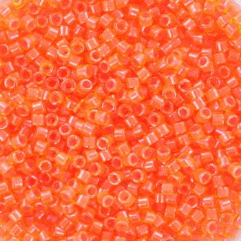 Miyuki Delica beads luminous bittersweet, 5g 11/0 color DB 2047, cylindrical beads, Miyuki orange beads, Miyuki neon orange