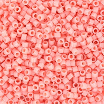 Miyuki Delica beads duracoat opaque lychee, 5g 11/0 DB2113, cylindrical beads, light pink Miyuki, DB 2113, Delica opaque pink