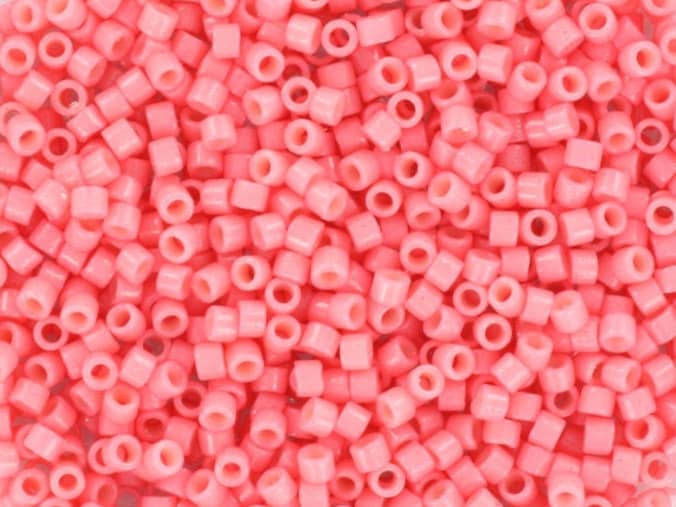 Miyuki Delica beads duracoat opaque guava, 5g 11/0 DB2115, cylindrical beads, light pink Miyuki, DB 2115, Delica opaque pink