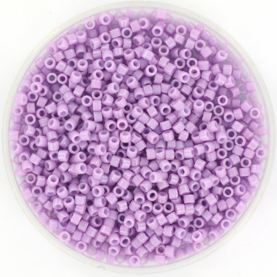 Miyuki Delica beads duracoat opaque crocus, 5g 11/0 DB2136, cylindrical beads, purple Miyuki, DB 2136, Delica opaque violet