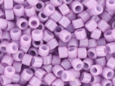 Miyuki Delica beads duracoat opaque crocus, 5g 11/0 DB2136, cylindrical beads, purple Miyuki, DB 2136, Delica opaque violet