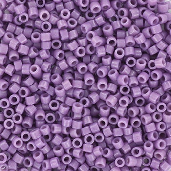 Miyuki Delica beads duracoat opaque dark orchid, 5g 11/0 DB2139, cylindrical beads, dark purple Miyuki, DB 2139, Delica opaque violet