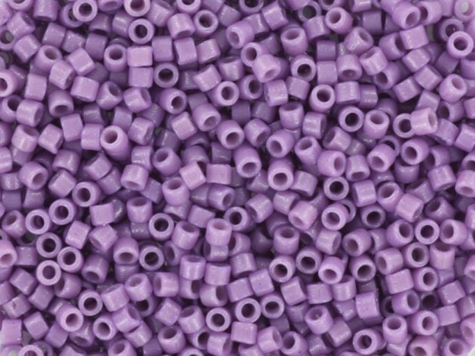 Miyuki Delica beads duracoat opaque dark orchid, 5g 11/0 DB2139, cylindrical beads, dark purple Miyuki, DB 2139, Delica opaque violet