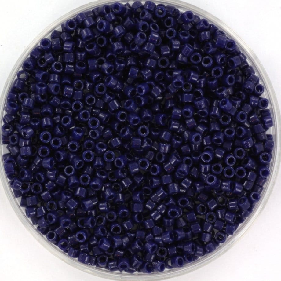 Miyuki Delica beads duracoat opaque cobalt, 5g 11/0 DB2144, cylindrical beads, dark blue Miyuki, DB 2144, Delica opaque dark navy