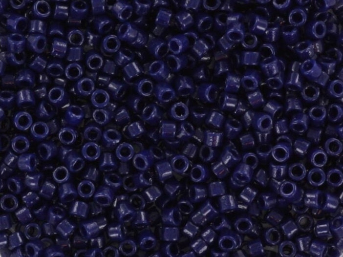 Miyuki Delica beads duracoat opaque cobalt, 5g 11/0 DB2144, cylindrical beads, dark blue Miyuki, DB 2144, Delica opaque dark navy