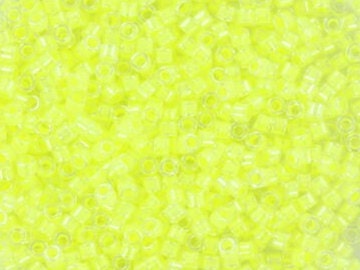 Miyuki Delica beads luminous lime aid, 5g 11/0 color DB 2031, cylindrical beads, Miyuki yellow beads, Miyuki neon yellow