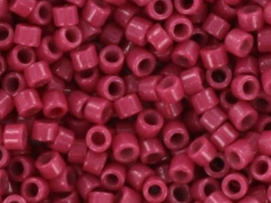 Miyuki Delica beads duracoat opaque dyed raspberry, 5g 11/0 DB2353, cylindrical beads, opaque pink Miyuki DB 2353