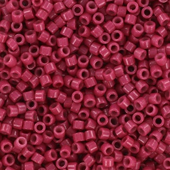 Miyuki Delica beads duracoat opaque dyed raspberry, 5g 11/0 DB2353, cylindrical beads, opaque pink Miyuki DB 2353