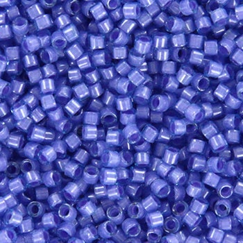 Miyuki Delica beads fancy lined lavender, 5g 11/0 DB2388, cylindrical beads, color lined violet Miyuki, color DB 2388, Delica purple