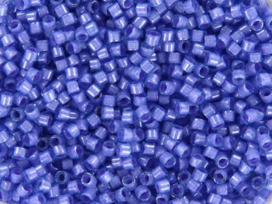 Miyuki Delica beads fancy lined lavender, 5g 11/0 DB2388, cylindrical beads, color lined violet Miyuki, color DB 2388, Delica purple