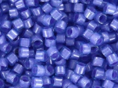 Miyuki Delica beads fancy lined lavender, 5g 11/0 DB2388, cylindrical beads, color lined violet Miyuki, color DB 2388, Delica purple