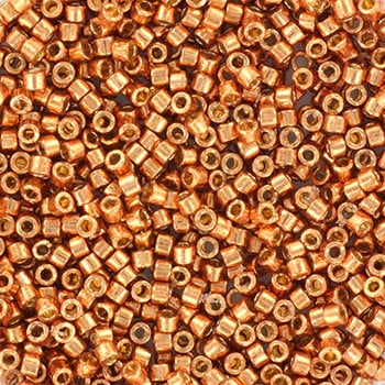 Miyuki Delica beads duracoat galvanized muscat, 5g 11/0 DB 1836, Miyuki Delica orange, metallic orange, japanese beads, Seed beads