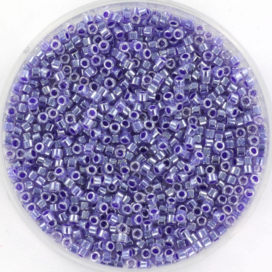 Miyuki Delica beads ceylon amethyst, 5g 11/0 DB250, cylindrical beads, 1.6mm beads, DB 250, Delica light purple, lilac Delica beads lavender