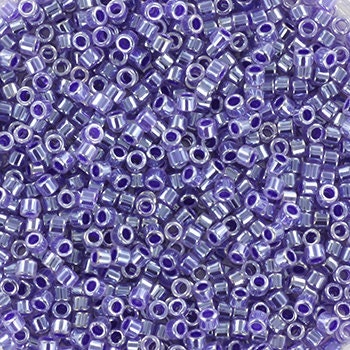 Miyuki Delica beads ceylon amethyst, 5g 11/0 DB250, cylindrical beads, 1.6mm beads, DB 250, Delica light purple, lilac Delica beads lavender