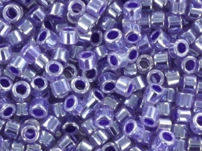 Miyuki Delica beads ceylon amethyst, 5g 11/0 DB250, cylindrical beads, 1.6mm beads, DB 250, Delica light purple, lilac Delica beads lavender