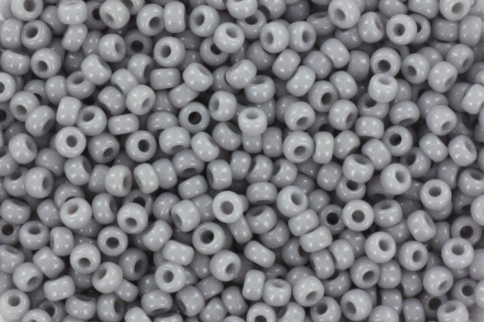 10g Miyuki seed beads 11/0, opaque gray color 498, japanese beads, Miyuki gray beads, 2mm