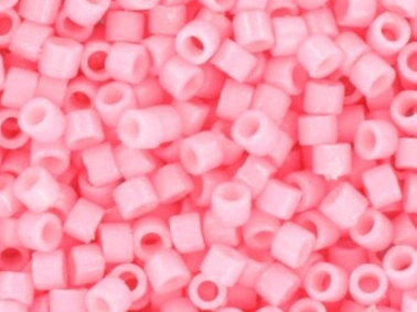 Miyuki Delica beads duracoat opaque dyed light carnation, 5g 11/0 DB 2116, cylindrical beads, light pink beads