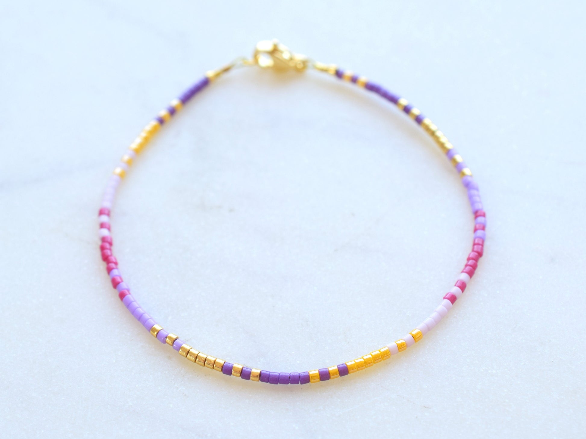 Dainty bracelet for women, Miyuki Delica bracelet, friendship bracelet, colorful bracelet beads, small gift for women friends, birthday gift