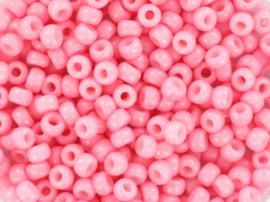 10g Miyuki seed beads 8/0, duracoat opaque light carnation 4466, japanese beads, color pink rocailles, size 8 3mm, Miyuki light pink