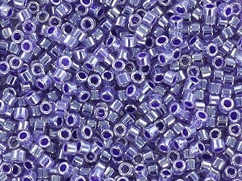 Miyuki Delica beads ceylon amethyst, 5g 11/0 DB250, cylindrical beads, 1.6mm beads, DB 250, Delica light purple, lilac Delica beads lavender