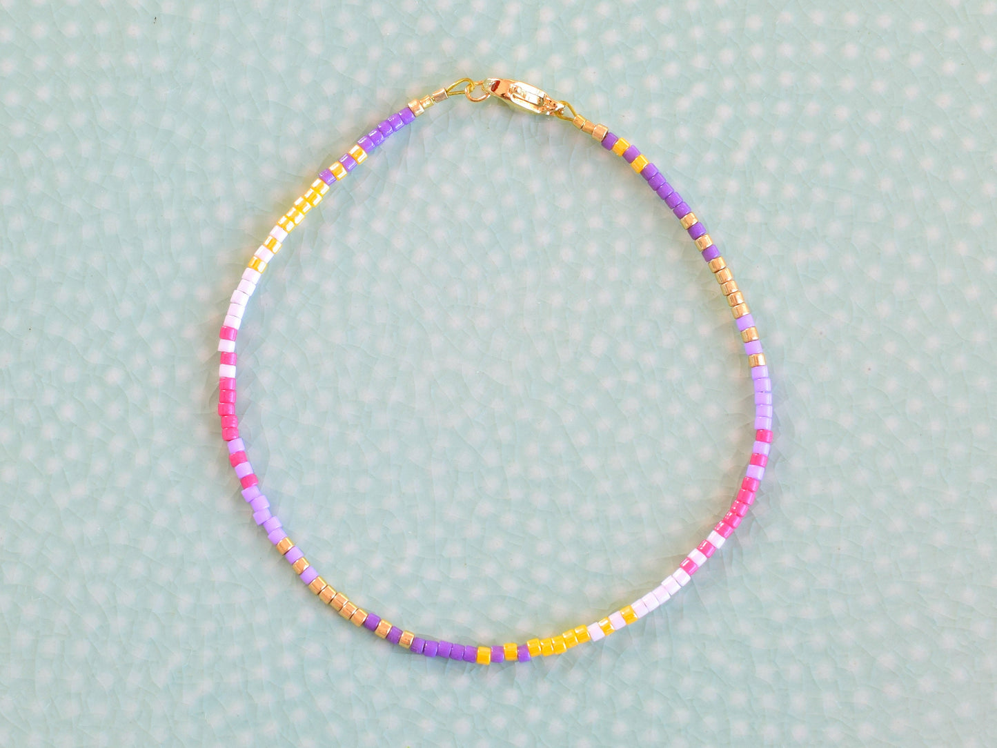 Dainty bracelet for women, Miyuki Delica bracelet, friendship bracelet, colorful bracelet beads, small gift for women friends, birthday gift