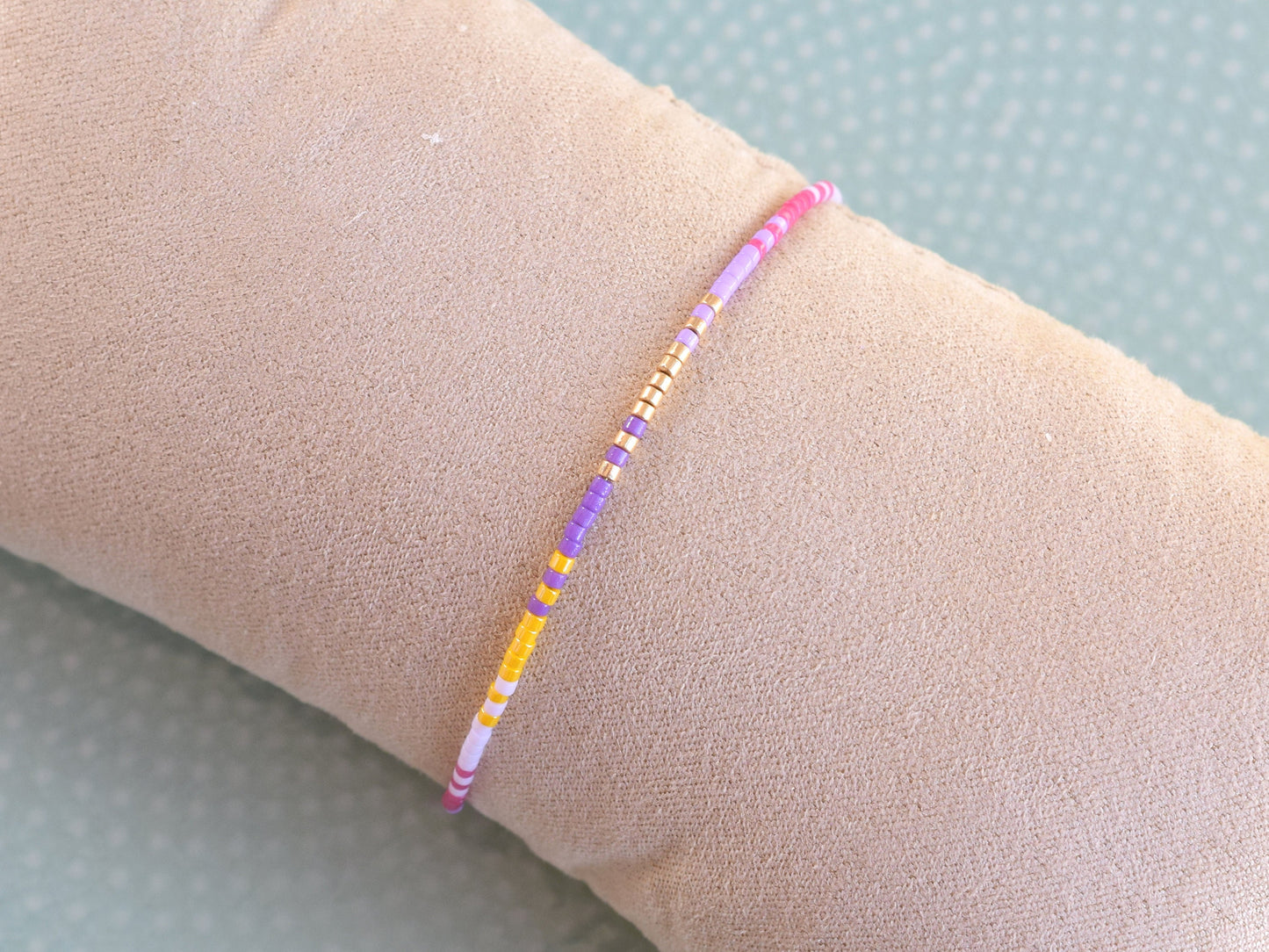 Dainty bracelet for women, Miyuki Delica bracelet, friendship bracelet, colorful bracelet beads, small gift for women friends, birthday gift