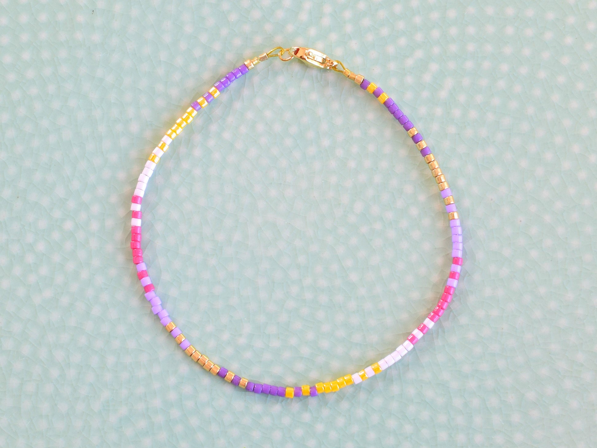 Dainty bracelet for women, Miyuki Delica bracelet, friendship bracelet, colorful bracelet beads, small gift for women friends, birthday gift