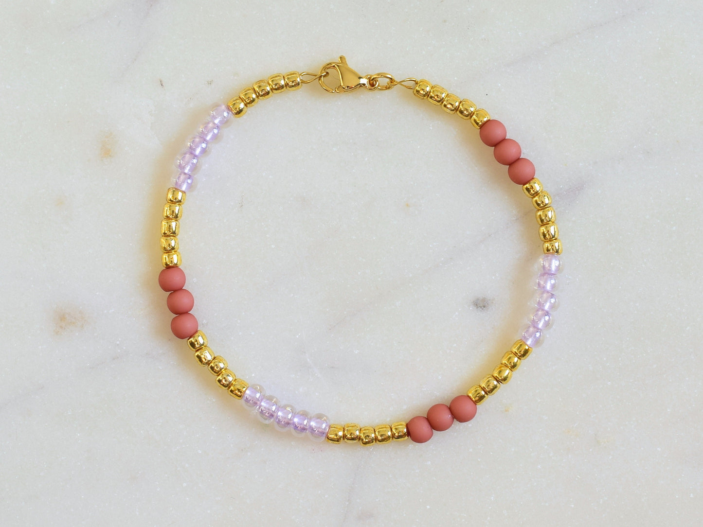 Beaded bracelets stack pink, bracelet set gold, colorful bracelet beads, birthday gift for her jewelry, red bracelet women, mixed beads