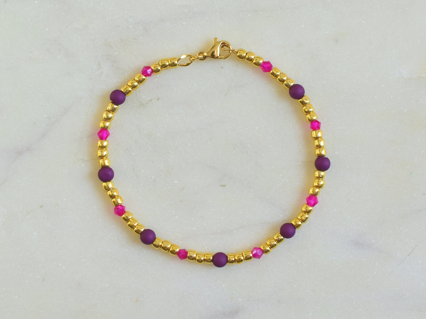 Beaded bracelets stack pink, bracelet set gold, colorful bracelet beads, birthday gift for her jewelry, red bracelet women, mixed beads