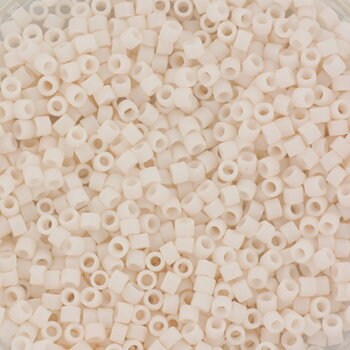 Miyuki Delica beads opaque matte bisque white, 5g 11/0 DB1510, cylindrical beads, off white Miyuki, color DB 1510, light cream