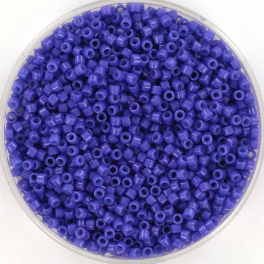 Miyuki Delica beads duracoat opaque indigo blue, 5g 11/0 DB2359, cylindrical beads, dark blue Miyuki, DB 2359, Delica opaque dark navy