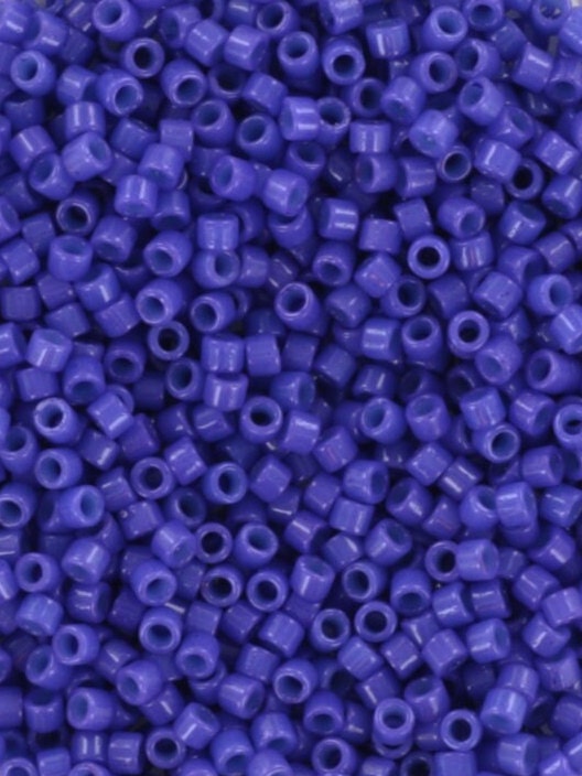 Miyuki Delica beads duracoat opaque indigo blue, 5g 11/0 DB2359, cylindrical beads, dark blue Miyuki, DB 2359, Delica opaque dark navy